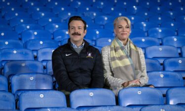 (From left) Jason Sudeikis and Hannah Waddingham in 'Ted Lasso.'  “Ted Lasso” co-stars Jason Sudeikis and Hannah Waddingham reunited over the weekend for a good cause.