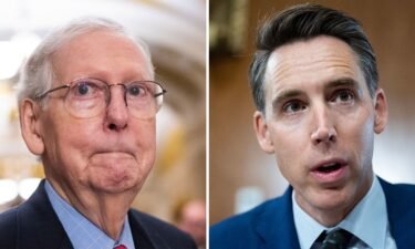 Senate GOP Leader Mitch McConnell bluntly warned Republican senators in a private meeting not to sign on to a bill from Sen. Josh Hawley aimed at limiting corporate money bankrolling high-powered outside groups