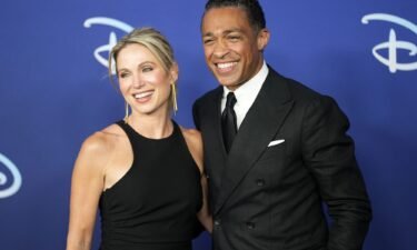 Amy Robach and T. J. Holmes in a 2022 photo.