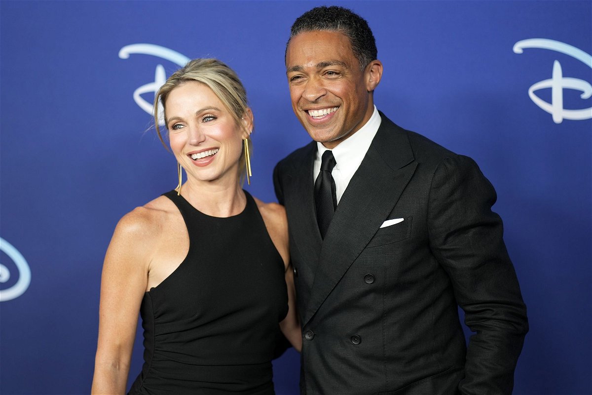 <i>Charles Sykes/Invision/AP</i><br/>Amy Robach and T. J. Holmes in a 2022 photo.