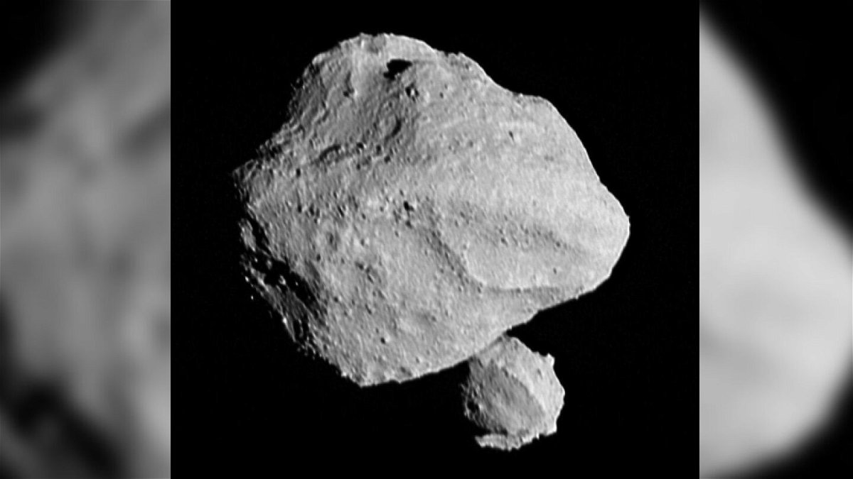 <i>NASA/Goddard/SwRI/Johns Hopkins APL/NOIRLab</i><br/>This image shows the “moonrise” of the newly discovered second asteroid behind Dinkinesh
