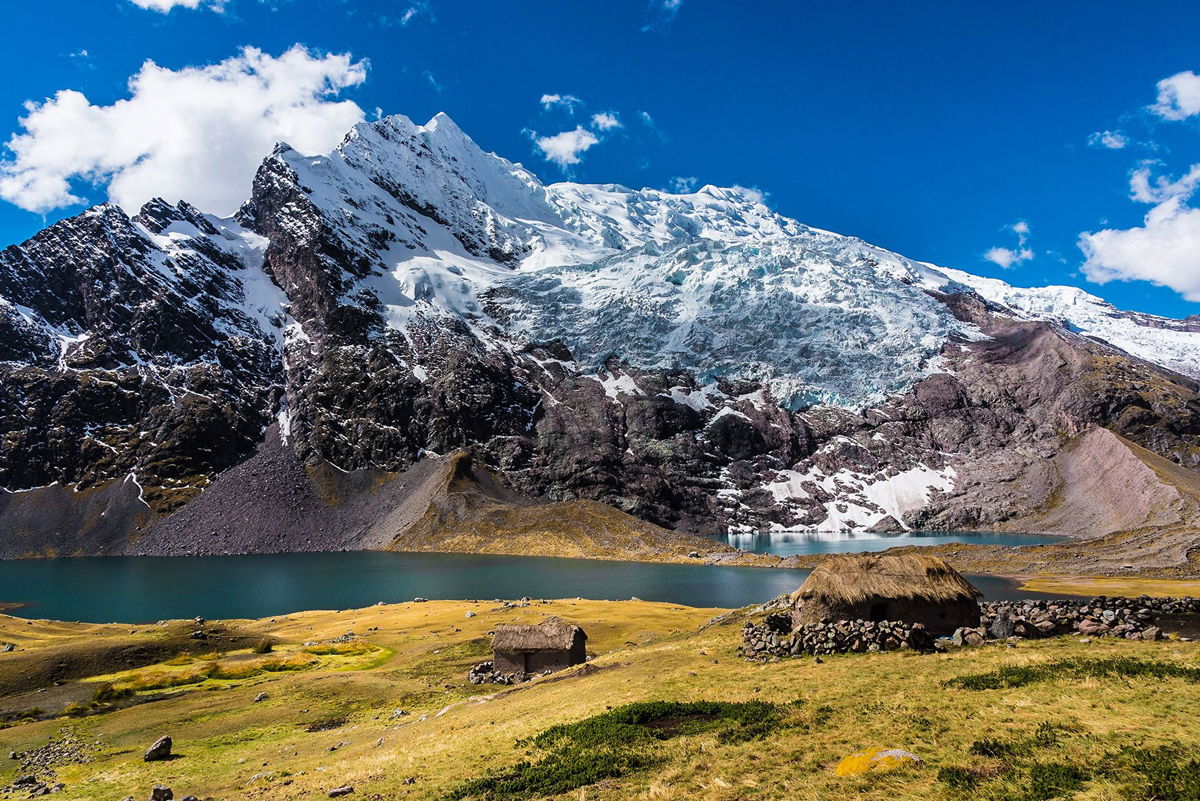 <i>David Ducoin/Gamma-Rapho/Getty Images</i><br/>The snow-covered Peruvian Andes tower above their surroundings.