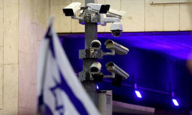 Israel’s cyber defense chief tells CNN he’s concerned Iran could increase severity of its cyberattacks. Pictured are security surveillance cameras in Tel Aviv on September 23.