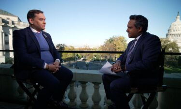 Rep. George Santos speaks with CNN's Manu Raju.
