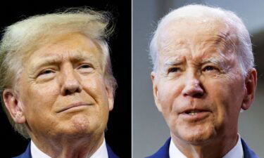 Former President Donald Trump holds an edge over President Joe Biden in a series of hypothetical matchups among registered voters in four key swing states.