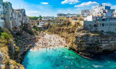 The Lama Monachile Cala Porto beach in Polignano a Mare