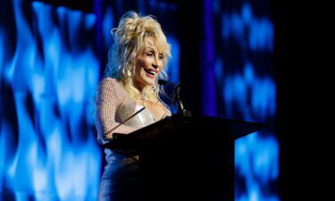 Dolly Parton speaks at the Nashville Songwriters Hall of Fame Gala earlier this month in Nashville.