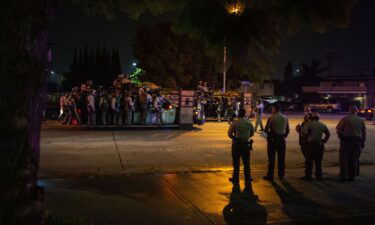 A large number of Sheriffs deputies converged on the area surrounding St. Francis Medical Center where two L.A. County sheriffs deputies are being treated for after being shot and gravely injured in attack