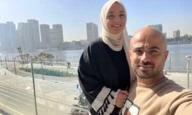 CNN producer Ibrahim Dahman is pictured with his wife