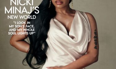 Nicki Minaj wears a Ferragamo sweater in her first US Vogue magazine feature.