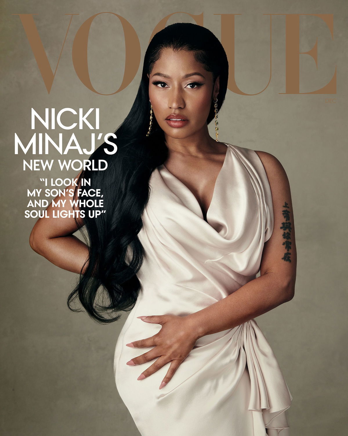 <i>Norman Jean Roy/Vogue</i><br/>Nicki Minaj wears a Ferragamo sweater in her first US Vogue magazine feature.