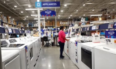 Customers shop at a Lowe's store on May 23