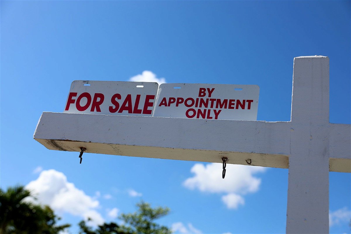 <i>Joe Raedle/Getty Images/FILE</i><br/>A For Sale sign displayed in front of a home on February 22