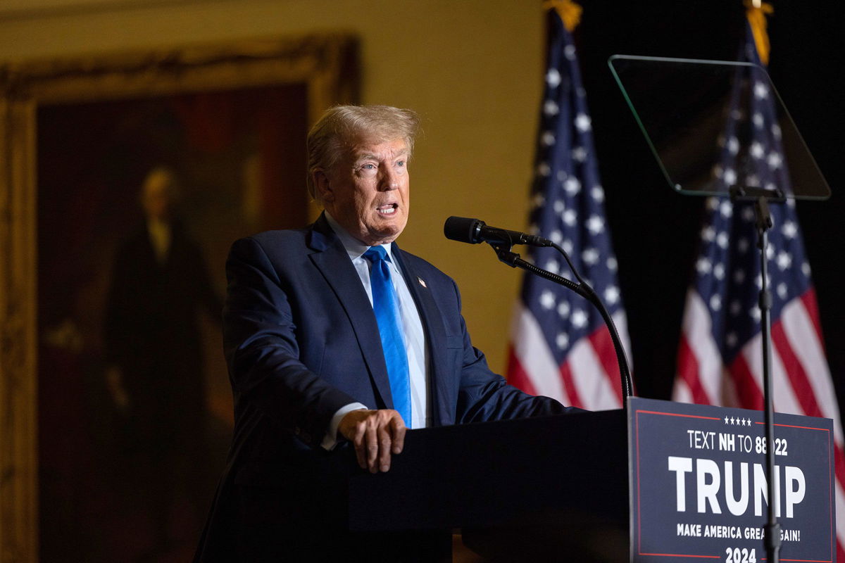 <i>Scott Eisen/Getty Images</i><br/>Former President Donald Trump delivers remarks during a campaign event on November 11