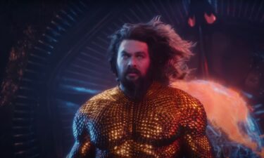 Jason Momoa as Aquaman in "Aquaman and the Lost Kingdom".