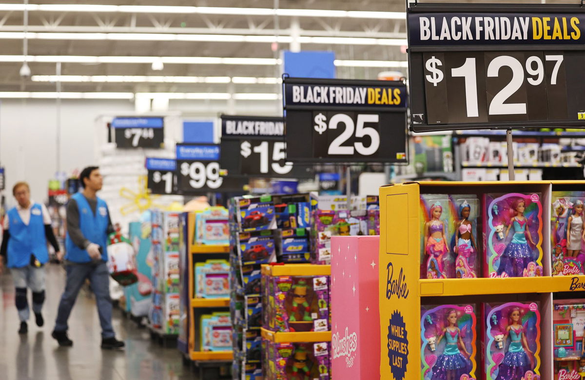 <i>Mario Tama/Getty Images</i><br/>Barbie dolls are displayed for sale ahead of Black Friday at a Walmart Supercenter on November 14