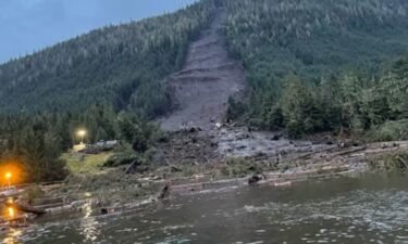 Alaska's Department of Transportation estimates the landslide to be 450 feet wide with a significant debris field.