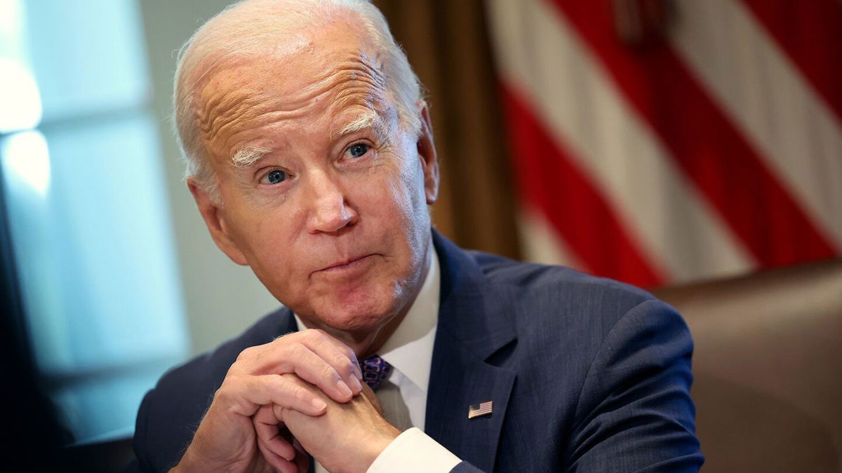 <i>Kevin Dietsch/Getty Images</i><br/>U.S. President Joe Biden holds a Cabinet meeting at the White House on October 2