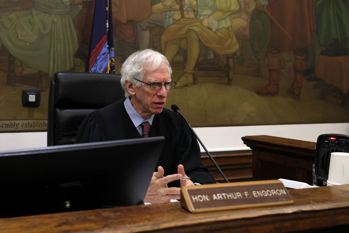 <i>Brendan McDermid/Pool/Getty Images</i><br/>Justice Arthur Engoron presides over the civil fraud trial of former President Donald Trump at New York Supreme Court on November 13.