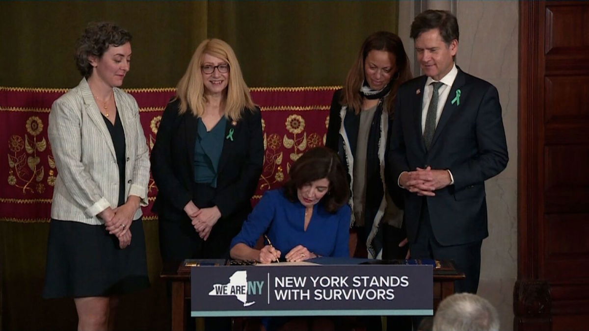 <i>New York Governor's Office</i><br/>New York Gov. Kathy Hochul signed the Adult Survivors Act into law in May 2022. The one-year window closed for people to file lawsuits under New York’s Adult Survivors Act on Thanksgiving.