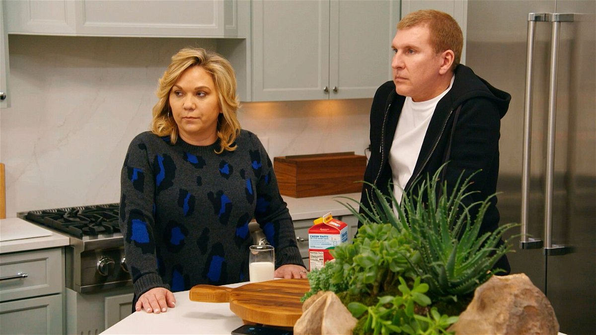 <i>USA Network/NBCU Photo Bank/Getty Images</i><br/>Julie Chrisley and Todd Chrisley in an episode of 