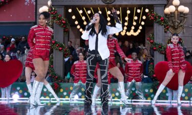 Cher performs at the Macy's Thanksgiving Day Parade on November 23 in New York City.