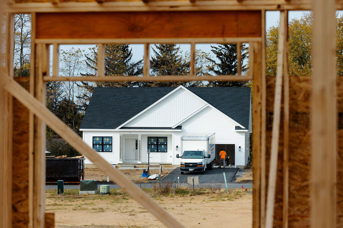 <i>Angus Mordant/Bloomberg/Getty Images</i><br/>New home sales in the United States fell in October. Pictured are homes under construction in Loudonville
