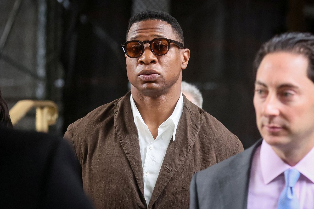 <i>Brendan McDermid/Reuters</i><br/>Jonathan Majors is pictured leaving the New York State Supreme Court in New York City in June. His assault and harassment trial case is set to begin on Wednesday.