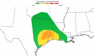 There is an enhanced risk for severe thunderstorms on Thursday