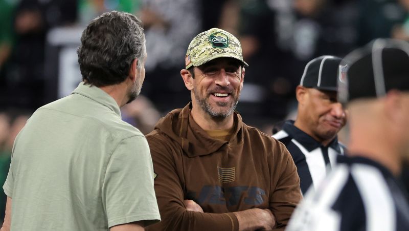 <i>Elsa/Getty Images</i><br/>Aaron Rodgers hints at potential return date.