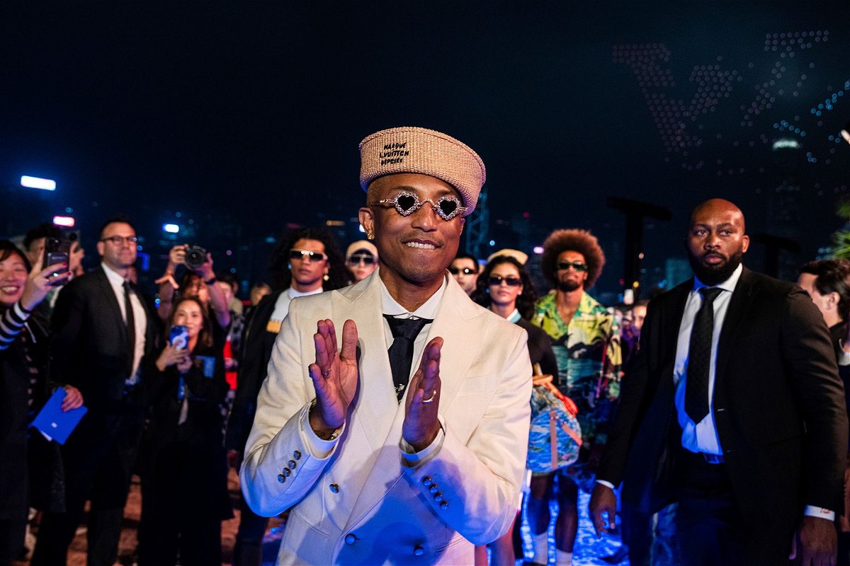 <i>Louise Delmotte/AP</i><br/>There was a nautical theme at Pharrell Williams second Louis Vuitton fashion show
