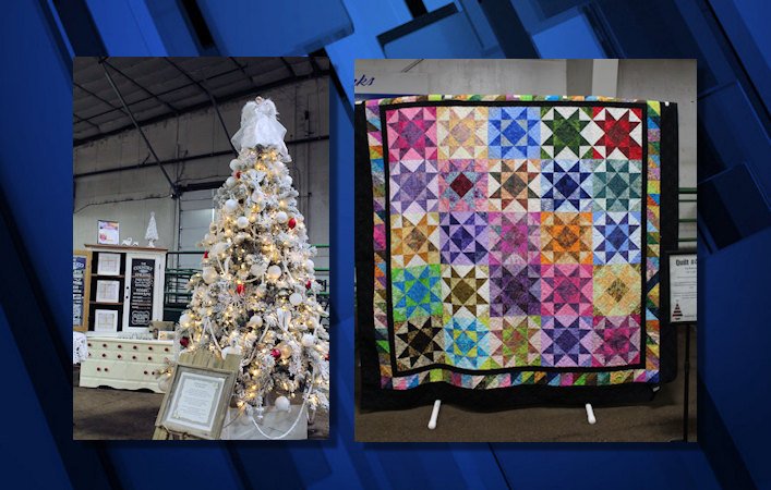 This year’s Prineville Hospice Auction raised more than $180,000 for St. Charles’ hospice programs. Pictured are the People’s Choice award winners for tree and quilt.