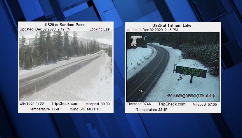 Snow made for some travel challenges in the mountains Saturday, though temperatures had risen above freezing