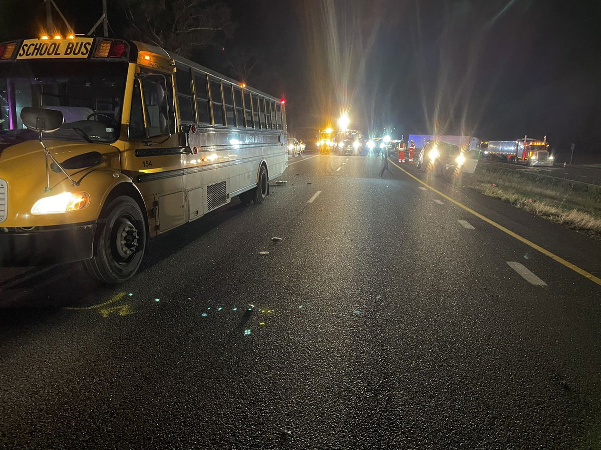 <i>@TxDPSSoutheast/KTRK</i><br/>Texas DPS shut down a stretch of US-59 north of Livingston on Thursday after troopers say an 18-wheeler fatally hit a 15-year-old getting off a bus.