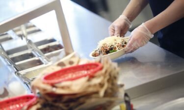 A customer who threw a burrito bowl in a Chipotle worker's face in September has been sentenced to work in the fast food industry for two months.