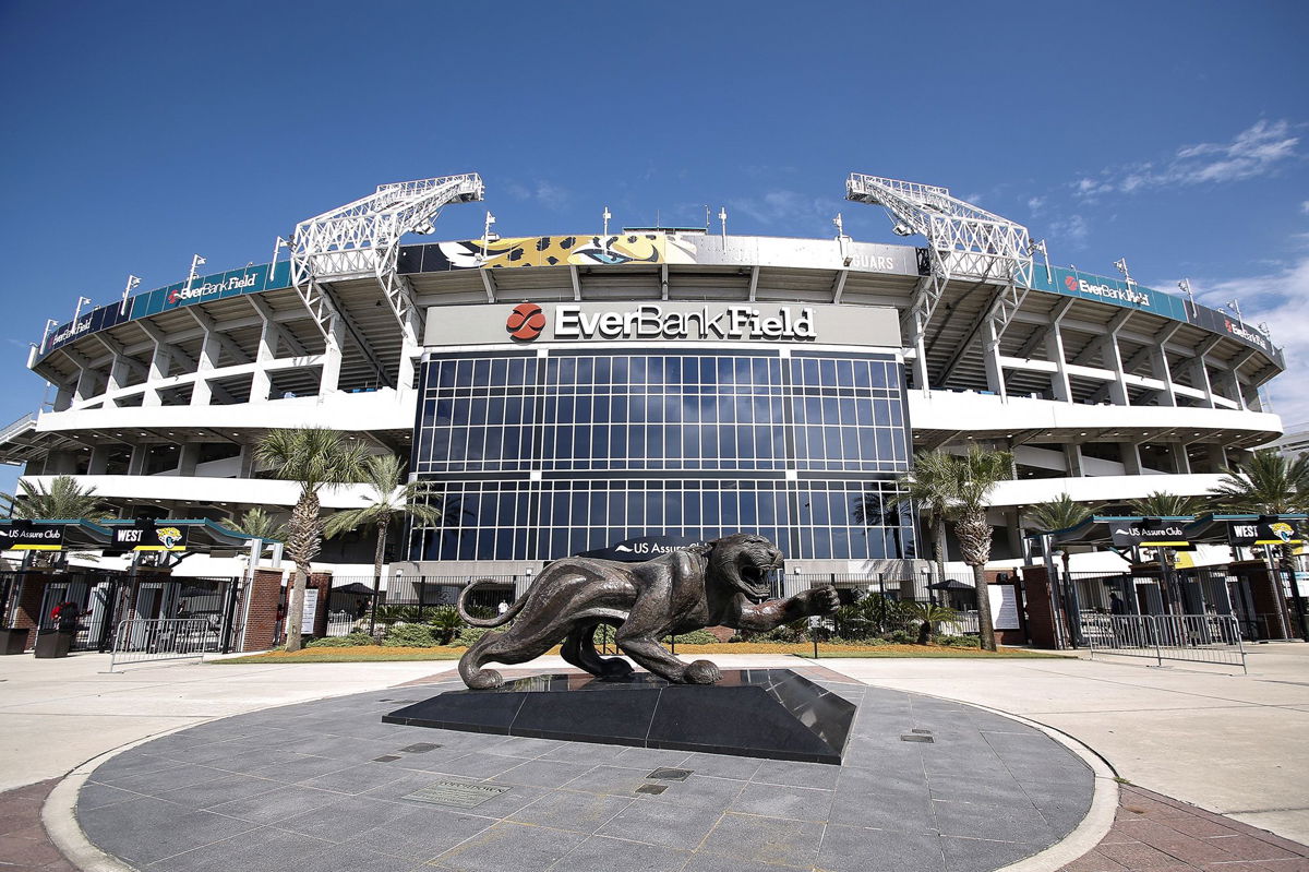 <i>Don Juan Moore/Getty Images</i><br/>A general view in front of EverBank Field before the Jacksonville Jaguars host the Tampa Bay Buccaneers for a preseason game in 2017.