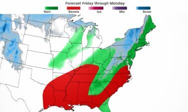 A storm will track across the eastern US this weekend