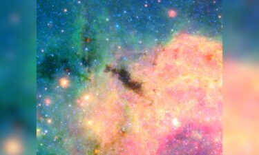 The Spitzer Space Telescope captured a view of a dark cloud called "the Brick" at the center of the Milky Way.