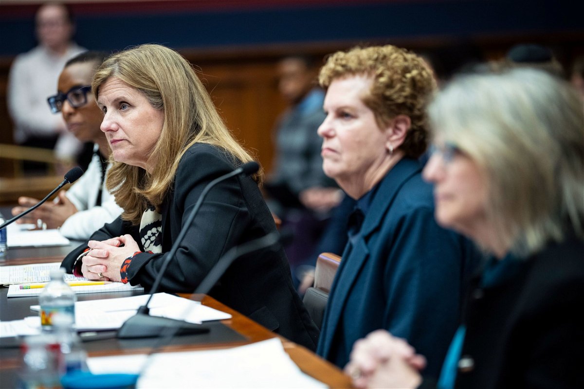 <i>Graeme Sloan/Sipa USA/AP</i><br/>University of Pennsylvania President Liz Magill testifies during a House Education and Workforce Committee Hearing on December 5 in Washington