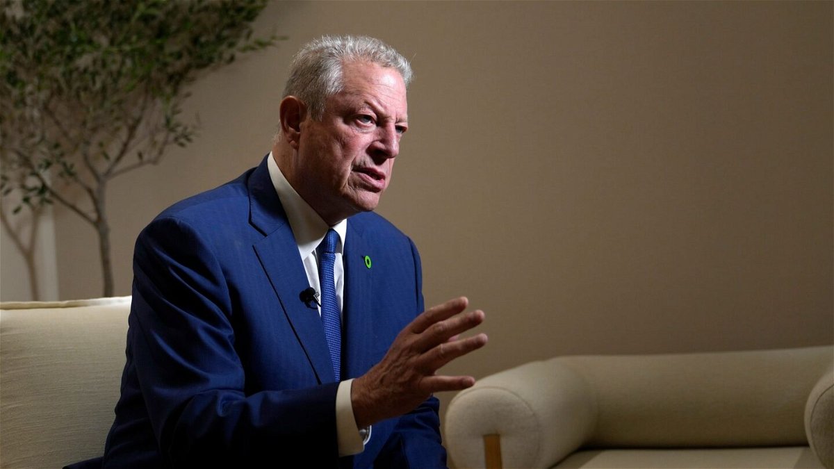 <i>Kamran Jebreili/AP</i><br/>Former Vice President Al Gore at the COP28 climate summit in Dubai on December 3.
