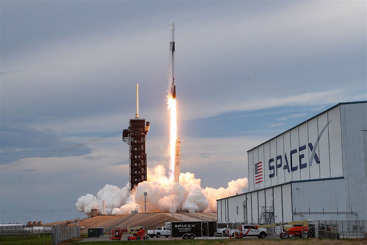 <i>Joe Skipper/Reuters</i><br/>The Axiom-2 mission launches aboard a SpaceX Falcon 9 and Dragon capsule