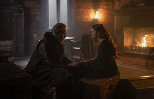 Rhys Ifans and Olivia Cooke in "House of the Dragon."