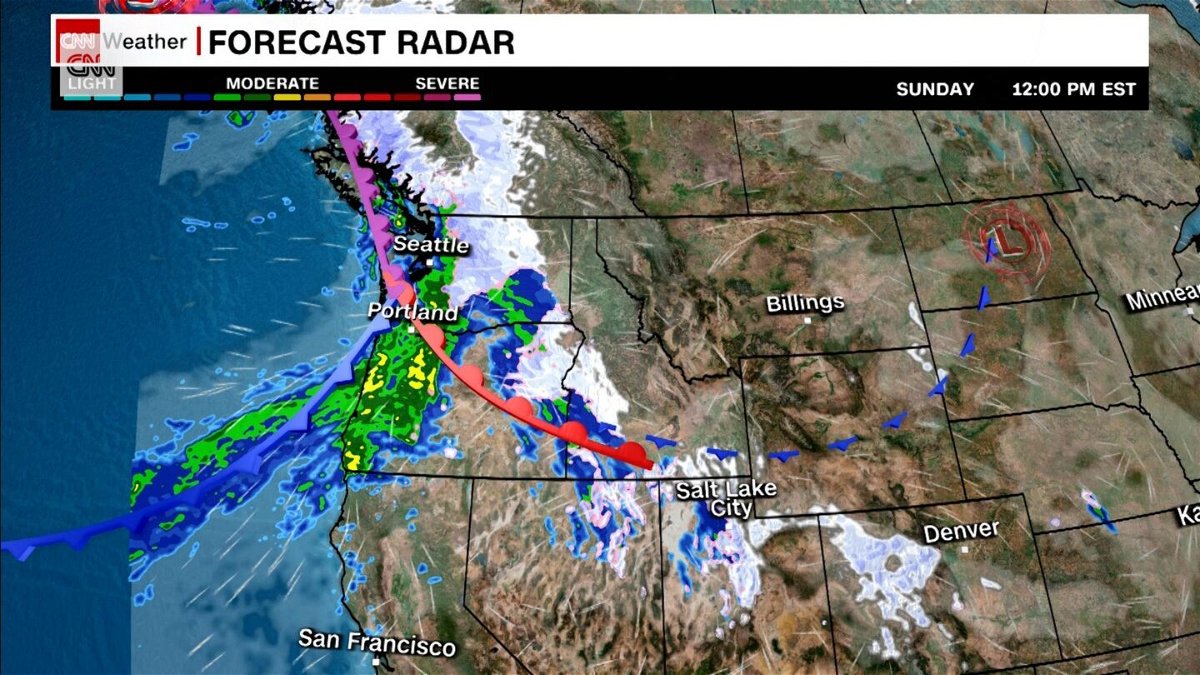 <i>CNN Weather</i><br/>Strong atmospheric rivers are impacting the Pacific Northwest with heavy rain and snow.