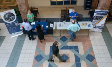 Jobseekers attend the Cape Fear Community College's Business and IT Career Fair at Cape Fear Community College in Castle Hayne