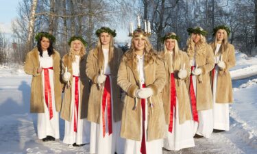 Lucia Day celebrations in Sweden involve a crown of light that represents the coming of light amid winter's darkness.