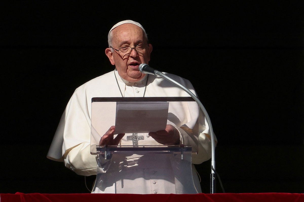 <i>Guglielmo Mangiapane/Reuters</i><br/>Pope Francis leads the Angelus prayer from his window