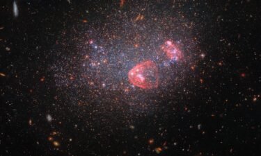 A new composite image showcases the “Christmas Tree Cluster” of young stars located about 2