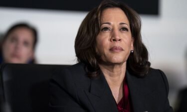 US Vice President Kamala Harris is pictured during a briefing at the NASA headquarters in Washington