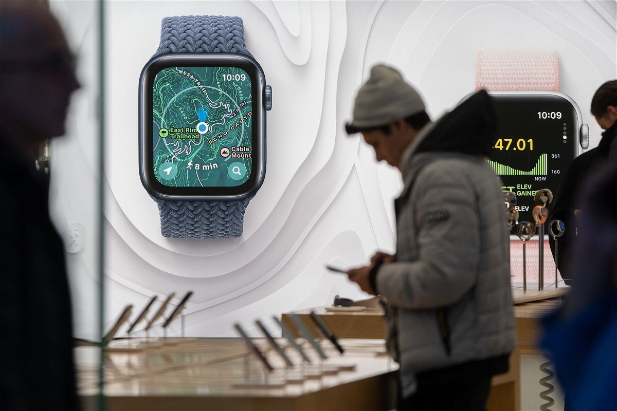<i>Jeenah Moon/Bloomberg/Getty Images</i><br/>Apple can no longer sell its Apple Watch Series 9 and Apple Watch Ultra 2 in the United States because of a patent dispute. Pictured is an Apple store in New York.