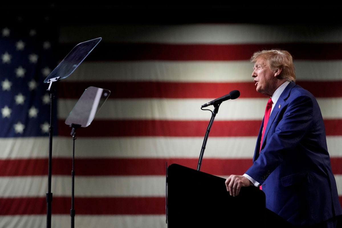 <i>Godofredo A. Vásquez/AP</i><br/>Former President Donald Trump speaks during a rally